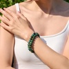 image:imageBivei Natural Crystals Gemstone Healing Stretchy Round Beaded Bracelet  8MM Semi Precious Beads Bracelet Handmade Spiritual Jewelry Gift for Women MenEnhance Positive Energy8mm Moss Agate  African Turquoise Peace  Prosperity