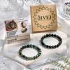 image:imageBivei Natural Crystals Gemstone Healing Stretchy Round Beaded Bracelet  8MM Semi Precious Beads Bracelet Handmade Spiritual Jewelry Gift for Women MenEnhance Positive EnergyAfrican Turquoise  Kambaba JasperPeace  Prosperity