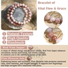 image:imageBivei Natural Crystals Gemstone Healing Stretchy Round Beaded Bracelet  8MM Semi Precious Beads Bracelet Handmade Spiritual Jewelry Gift for Women MenEnhance Positive Energy8mm Red Vein Jasper  Plum Blossom Jade Good Luck  Opportunities