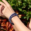 image:imageBivei Natural Crystals Gemstone Healing Stretchy Round Beaded Bracelet  8MM Semi Precious Beads Bracelet Handmade Spiritual Jewelry Gift for Women MenEnhance Positive Energy8mm Lapis Lazuli  Sodalite Wisdom  Communication