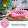 image:imageBivei Natural Crystals Gemstone Healing Stretchy Round Beaded Bracelet  8MM Semi Precious Beads Bracelet Handmade Spiritual Jewelry Gift for Women MenEnhance Positive Energy8mm Pink Jade Warmth Love