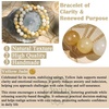 image:imageBivei Natural Crystals Gemstone Healing Stretchy Round Beaded Bracelet  8MM Semi Precious Beads Bracelet Handmade Spiritual Jewelry Gift for Women MenEnhance Positive Energy8mm Yellow Jade Confidence  Optimism