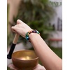 image:imageBivei Natural Crystals Gemstone Healing Stretchy Round Beaded Bracelet  8MM Semi Precious Beads Bracelet Handmade Spiritual Jewelry Gift for Women MenEnhance Positive Energy8mm Chakra Bracelet Inner Balance
