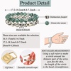image:imageBivei Natural Crystals Gemstone Healing Stretchy Round Beaded Bracelet  8MM Semi Precious Beads Bracelet Handmade Spiritual Jewelry Gift for Women MenEnhance Positive Energy8mm Dalmatian Jasper  Green Jasper Inner Strength