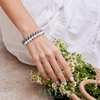 image:imageBivei Natural Crystals Gemstone Healing Stretchy Round Beaded Bracelet  8MM Semi Precious Beads Bracelet Handmade Spiritual Jewelry Gift for Women MenEnhance Positive Energy8mm Howlite  Picasso Jasper Good Sleep