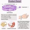 image:imageBivei Natural Crystals Gemstone Healing Stretchy Round Beaded Bracelet  8MM Semi Precious Beads Bracelet Handmade Spiritual Jewelry Gift for Women MenEnhance Positive Energy8mm Purple Jade Harmony  Wisdom
