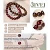 image:imageBivei Natural Crystals Gemstone Healing Stretchy Round Beaded Bracelet  8MM Semi Precious Beads Bracelet Handmade Spiritual Jewelry Gift for Women MenEnhance Positive Energy8mm Tiger Skin Wood  Rosewood Prayer Beads