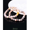 image:imageBivei Natural Crystals Gemstone Healing Stretchy Round Beaded Bracelet  8MM Semi Precious Beads Bracelet Handmade Spiritual Jewelry Gift for Women MenEnhance Positive Energy8mm Pink Jasper  Sakura Agate Positive Energy  Love