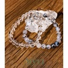 image:imageBivei Natural Crystals Gemstone Healing Stretchy Round Beaded Bracelet  8MM Semi Precious Beads Bracelet Handmade Spiritual Jewelry Gift for Women MenEnhance Positive Energy8mm Clear Quartz  Dragon Vein Agate Master Healer