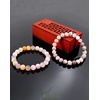 image:imageBivei Natural Crystals Gemstone Healing Stretchy Round Beaded Bracelet  8MM Semi Precious Beads Bracelet Handmade Spiritual Jewelry Gift for Women MenEnhance Positive Energy8mm Pink Jasper  Sakura Agate Positive Energy  Love