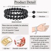 image:imageBivei Natural Crystals Gemstone Healing Stretchy Round Beaded Bracelet  8MM Semi Precious Beads Bracelet Handmade Spiritual Jewelry Gift for Women MenEnhance Positive Energy8mm Lava Stone  Black Obsidian Protection
