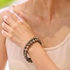 image:imageBivei Natural Crystals Gemstone Healing Stretchy Round Beaded Bracelet  8MM Semi Precious Beads Bracelet Handmade Spiritual Jewelry Gift for Women MenEnhance Positive Energy8mm Yooperlite Inspiration  clarity