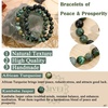 image:imageBivei Natural Crystals Gemstone Healing Stretchy Round Beaded Bracelet  8MM Semi Precious Beads Bracelet Handmade Spiritual Jewelry Gift for Women MenEnhance Positive EnergyAfrican Turquoise  Kambaba JasperPeace  Prosperity