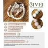 image:imageBivei Natural Gemstone Semi Precious Crystals Handmade Stretchy Round Beads Bracelet Enhance Positive EnergyAdjustable Bamboo Leaf Agate amp AmazoniteGood Luck Adjustable6985