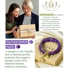 image:imageBivei Natural Semi Precious Gemstone beads bracelet for women  Life Tree and Leaf Charm Energy Reiki Crystal Stretch BraceletsANewOM  Amethyst