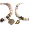 image:imageBivei Natural Semi Precious Gemstone beads bracelet for women  Life Tree and Leaf Charm Energy Reiki Crystal Stretch BraceletsAmazonite Bracelet Set