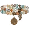 image:imageBivei Natural Semi Precious Gemstone beads bracelet for women  Life Tree and Leaf Charm Energy Reiki Crystal Stretch BraceletsAmazonite Bracelet Set