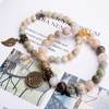 image:imageBivei Natural Semi Precious Gemstone beads bracelet for women  Life Tree and Leaf Charm Energy Reiki Crystal Stretch BraceletsAmazonite Bracelet Set