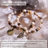 image:imageBivei Natural Semi Precious Gemstone beads bracelet for women  Life Tree and Leaf Charm Energy Reiki Crystal Stretch BraceletsBamboo Leaf Agate Bracelet Set