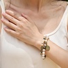 image:imageBivei Natural Semi Precious Gemstone beads bracelet for women  Life Tree and Leaf Charm Energy Reiki Crystal Stretch BraceletsBamboo Leaf Agate Bracelet Set