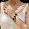 image:imageBivei Natural Semi Precious Gemstone beads bracelet for women  Life Tree and Leaf Charm Energy Reiki Crystal Stretch BraceletsBlack Obsidian Bracelet Set