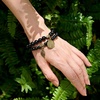 image:imageBivei Natural Semi Precious Gemstone beads bracelet for women  Life Tree and Leaf Charm Energy Reiki Crystal Stretch BraceletsBlack Obsidian Bracelet Set