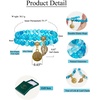 image:imageBivei Natural Semi Precious Gemstone beads bracelet for women  Life Tree and Leaf Charm Energy Reiki Crystal Stretch BraceletsBlue Dragon Vein Agate Bracelet Set
