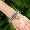 image:imageBivei Natural Semi Precious Gemstone beads bracelet for women  Life Tree and Leaf Charm Energy Reiki Crystal Stretch BraceletsBlue Spotted Jasper Bracelet Set