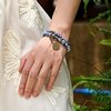 image:imageBivei Natural Semi Precious Gemstone beads bracelet for women  Life Tree and Leaf Charm Energy Reiki Crystal Stretch BraceletsBlue Spotted Jasper Bracelet Set