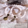 image:imageBivei Natural Semi Precious Gemstone beads bracelet for women  Life Tree and Leaf Charm Energy Reiki Crystal Stretch BraceletsClear Quartz Bracelet Set