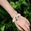 image:imageBivei Natural Semi Precious Gemstone beads bracelet for women  Life Tree and Leaf Charm Energy Reiki Crystal Stretch BraceletsClear Quartz Bracelet Set