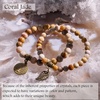 image:imageBivei Natural Semi Precious Gemstone beads bracelet for women  Life Tree and Leaf Charm Energy Reiki Crystal Stretch BraceletsCoral Jade Bracelet Set