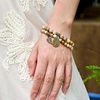 image:imageBivei Natural Semi Precious Gemstone beads bracelet for women  Life Tree and Leaf Charm Energy Reiki Crystal Stretch BraceletsCoral Jade Bracelet Set