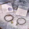image:imageBivei Natural Semi Precious Gemstone beads bracelet for women  Life Tree and Leaf Charm Energy Reiki Crystal Stretch BraceletsGray Picasso Jasper Bracelet Set