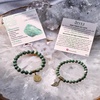 image:imageBivei Natural Semi Precious Gemstone beads bracelet for women  Life Tree and Leaf Charm Energy Reiki Crystal Stretch BraceletsGreen spot jasper Bracelet Set
