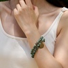 image:imageBivei Natural Semi Precious Gemstone beads bracelet for women  Life Tree and Leaf Charm Energy Reiki Crystal Stretch BraceletsGreen spot jasper Bracelet Set