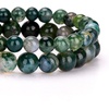 image:imageBivei Natural Semi Precious Gemstone beads bracelet for women  Life Tree and Leaf Charm Energy Reiki Crystal Stretch BraceletsMoss Agate Bracelet Set