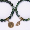 image:imageBivei Natural Semi Precious Gemstone beads bracelet for women  Life Tree and Leaf Charm Energy Reiki Crystal Stretch BraceletsMoss Agate Bracelet Set