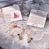 image:imageBivei Natural Semi Precious Gemstone beads bracelet for women  Life Tree and Leaf Charm Energy Reiki Crystal Stretch BraceletsPink Aventurine Bracelet Set