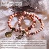 image:imageBivei Natural Semi Precious Gemstone beads bracelet for women  Life Tree and Leaf Charm Energy Reiki Crystal Stretch BraceletsRed Vein Jasper Bracelet Set