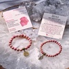 image:imageBivei Natural Semi Precious Gemstone beads bracelet for women  Life Tree and Leaf Charm Energy Reiki Crystal Stretch BraceletsRhodochrosite Bracelet Set