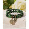 image:imageBivei Natural Semi Precious Gemstone beads bracelet for women  Life Tree and Leaf Charm Energy Reiki Crystal Stretch BraceletsRuby Zoisite Bracelet Set