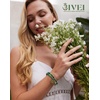 image:imageBivei Natural Semi Precious Gemstone beads bracelet for women  Life Tree and Leaf Charm Energy Reiki Crystal Stretch BraceletsRuby Zoisite Bracelet Set