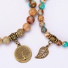 image:imageBivei Natural Semi Precious Gemstone beads bracelet for women  Life Tree and Leaf Charm Energy Reiki Crystal Stretch BraceletsSea Sediment Bracelet Set