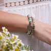 image:imageBivei Natural Semi Precious Gemstone beads bracelet for women  Life Tree and Leaf Charm Energy Reiki Crystal Stretch BraceletsSea Sediment Bracelet Set