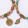 image:imageBivei Natural Semi Precious Gemstone beads bracelet for women  Life Tree and Leaf Charm Energy Reiki Crystal Stretch BraceletsSea Sediment Bracelet Set