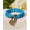 image:imageBivei Natural Semi Precious Gemstone beads bracelet for women  Life Tree and Leaf Charm Energy Reiki Crystal Stretch BraceletsTurquoise Bracelet Set
