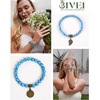 image:imageBivei Natural Semi Precious Gemstone beads bracelet for women  Life Tree and Leaf Charm Energy Reiki Crystal Stretch BraceletsTurquoise Bracelet Set