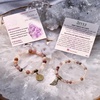 image:imageBivei Natural Semi Precious Gemstone beads bracelet for women  Life Tree and Leaf Charm Energy Reiki Crystal Stretch BraceletsViolet Stone Bracelet Set