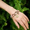 image:imageBivei Natural Semi Precious Gemstone beads bracelet for women  Life Tree and Leaf Charm Energy Reiki Crystal Stretch BraceletsViolet Stone Bracelet Set